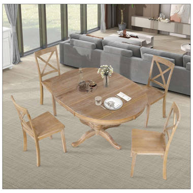 August Grove® Buchalter 5 - Piece Pedestal Dining Set | Wayfair